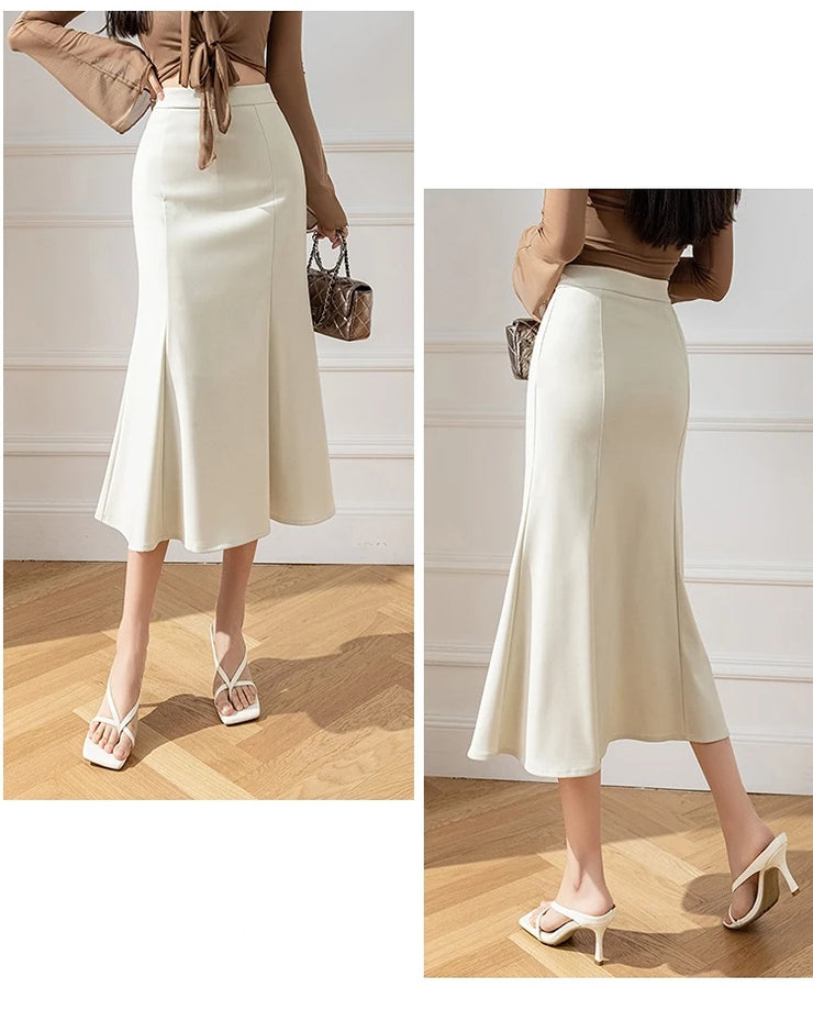 Sophia High-Waist Flare Midi Skirt
