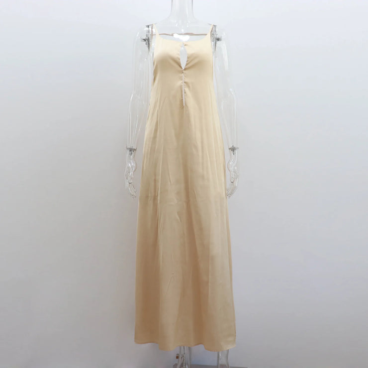 Chic Open Back Maxi Dress for Summer
