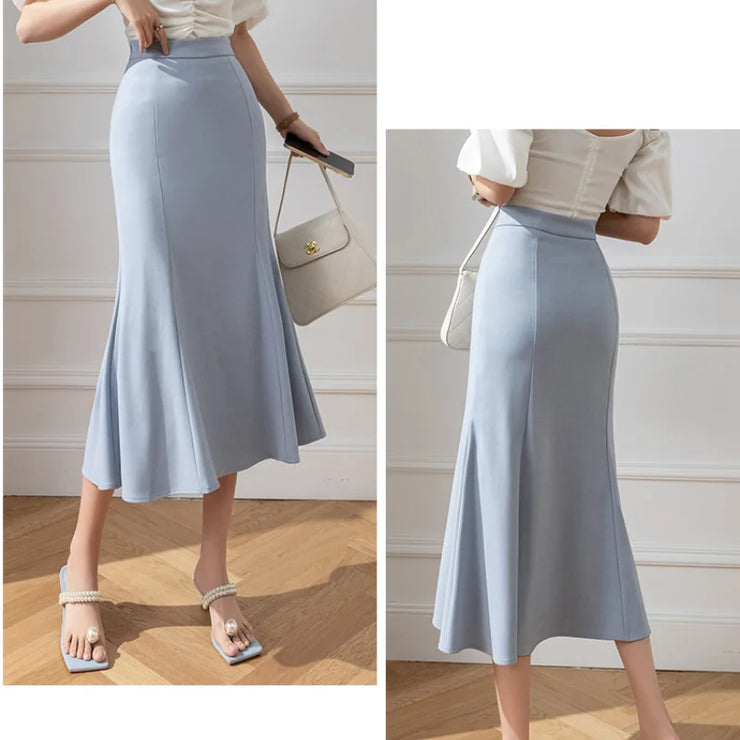 Sophia High-Waist Flare Midi Skirt