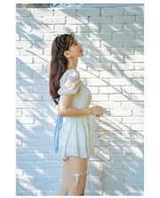 White One-Piece Velvet Backless Swimwear for Women