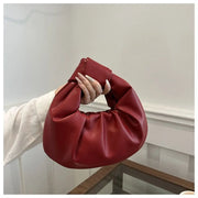 Luna Puff Ruched Half-Moon Shoulder Bag