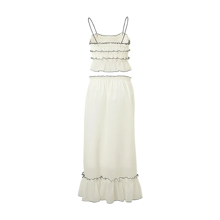 Boho Coastal / Fairy Core Aesthetic 2 Piece Lace Set