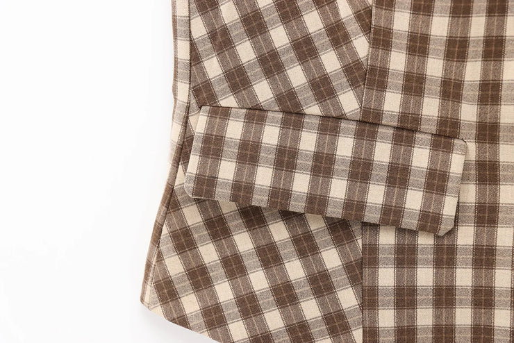 Heritage Checkered Vest & Skirt Co-Ord Set