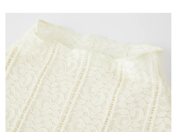 Élise Lace High-Neck Blouse