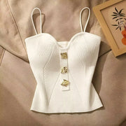 Sculpted Elegance Knit Corset Tank