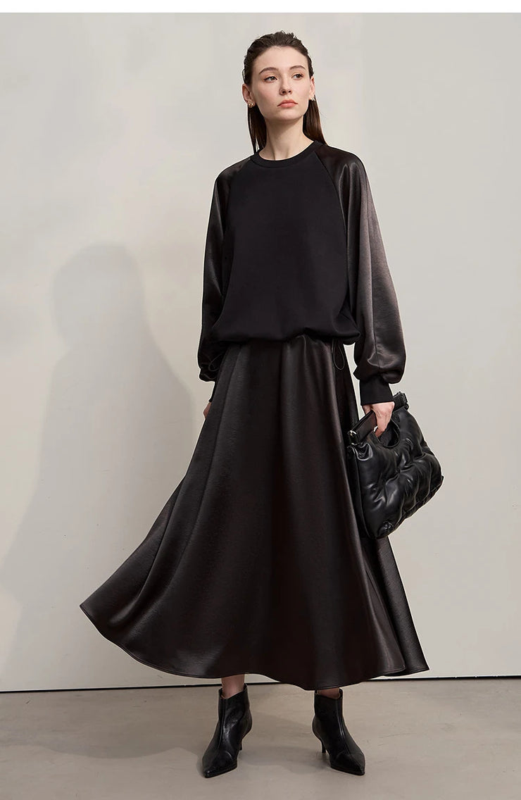 Amélie Satin Contrast Sweatshirt