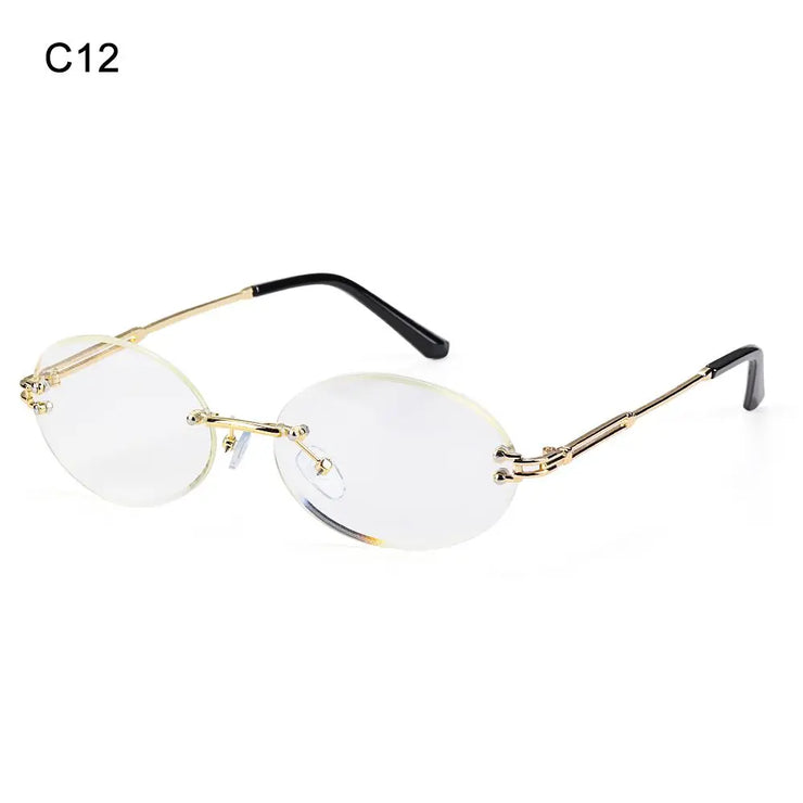 Celestia Oval Rimless Gradient Sunglasses – 12 Color Editions