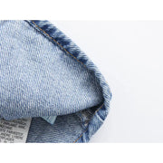 Women's 2 Pieces Sets Blue Denim Vest and Midi Skirt