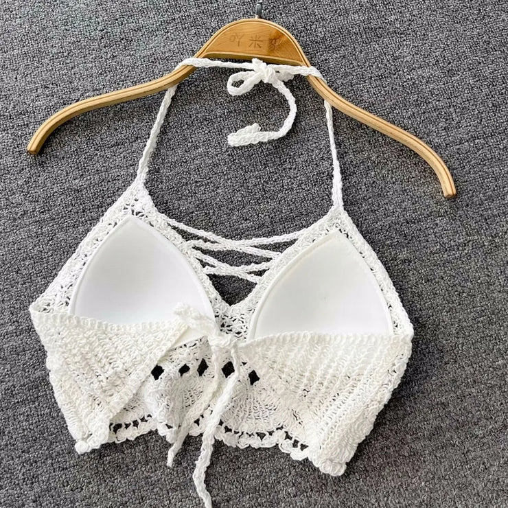 Two Piece Sets Women Summer Knit Camisole Elastic Waist Shorts