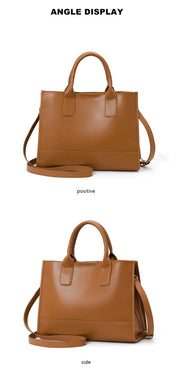 Classic Genuine Leather Structured Tote Bag
