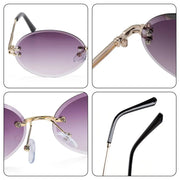 Celestia Oval Rimless Gradient Sunglasses – 12 Color Editions