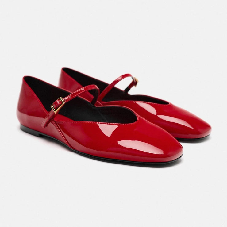 Château Patent Mary Jane Flats