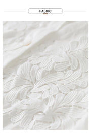 Magnolia Crest Embroidered Ramie Blouse