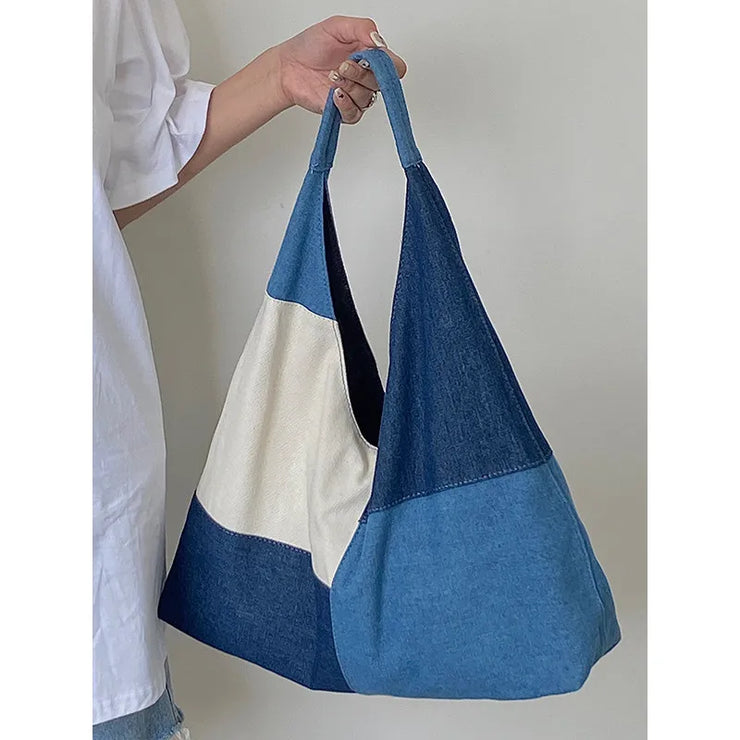 Harbor Patch Denim Hobo Tote