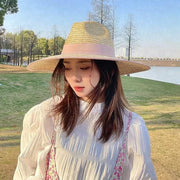 Fashionable Straw Wide Brim Sun Hat for Women