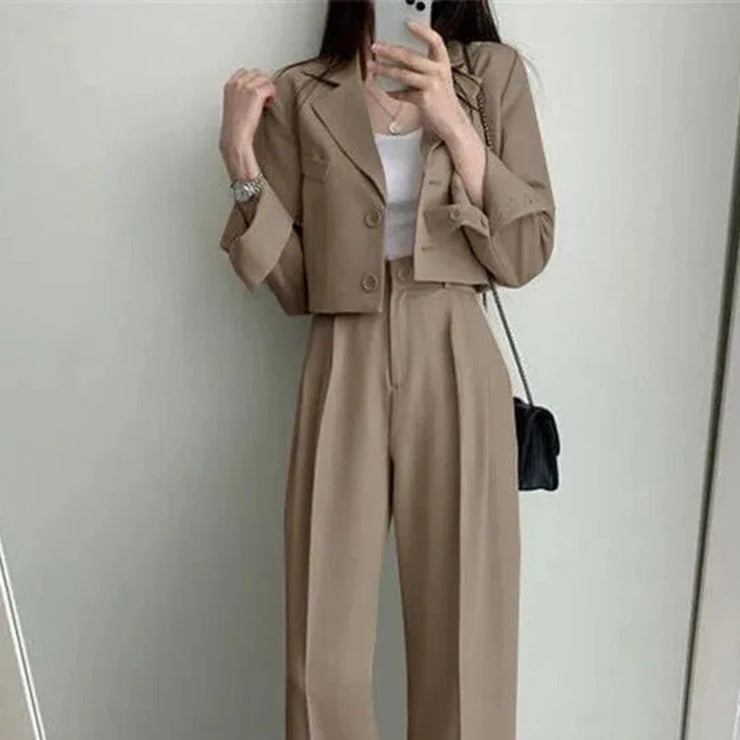 Château Cropped Blazer Set