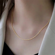 Lustra™ Minimalist Stainless Steel Sparkle Chain Necklace