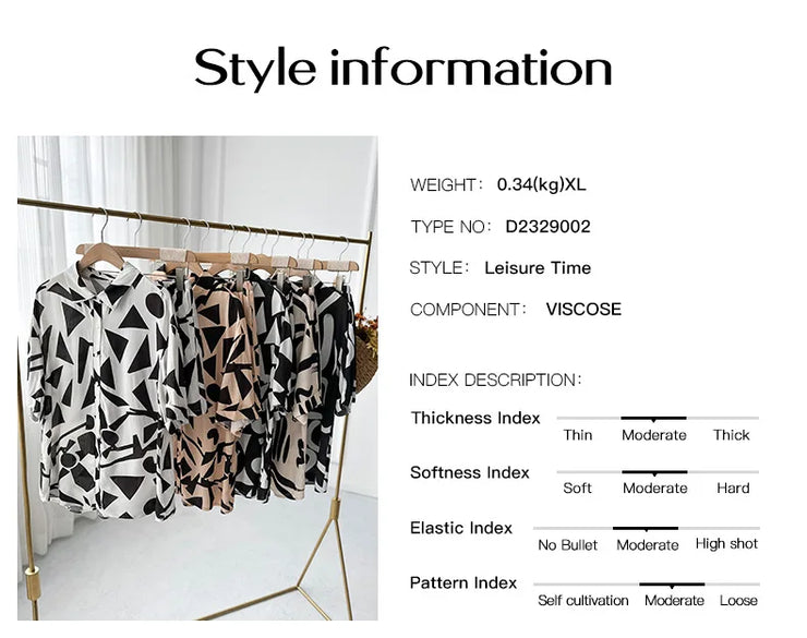 Summer Boho Geometric Print Two-Piece Set