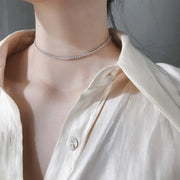 Lustra™ Minimalist Stainless Steel Sparkle Chain Necklace