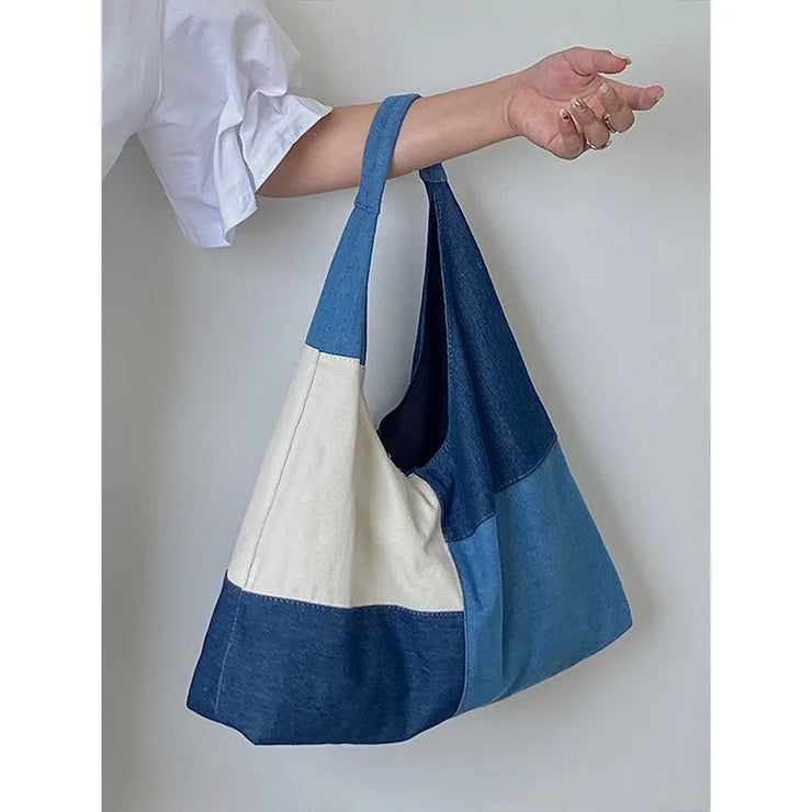 Harbor Patch Denim Hobo Tote