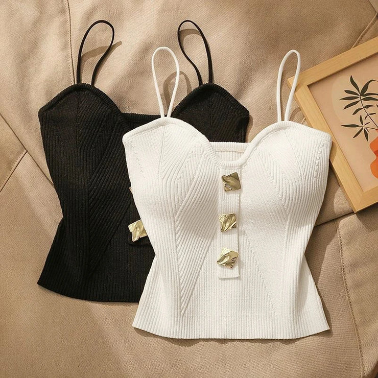 Sculpted Elegance Knit Corset Tank