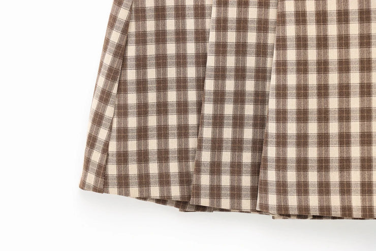 Heritage Checkered Vest & Skirt Co-Ord Set