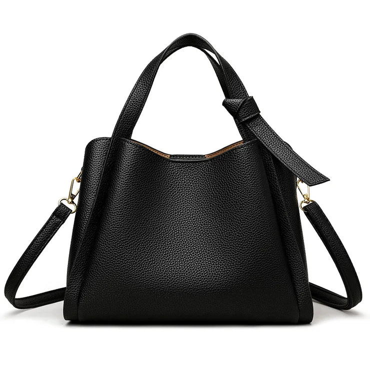 Aria Luxe Pebbled Bucket Bag