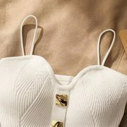 Sculpted Elegance Knit Corset Tank