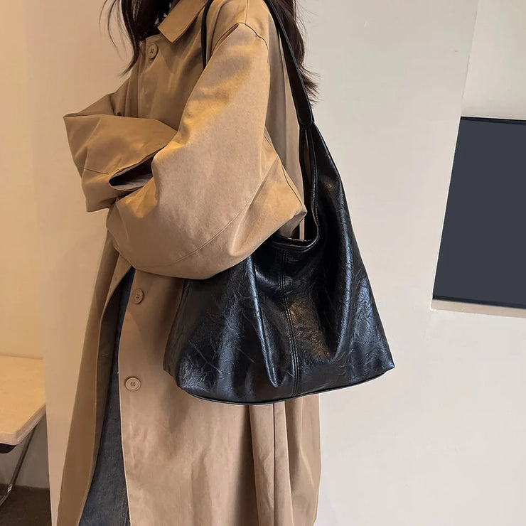 Women Vintage Soft PU Leather Shoulder Bag