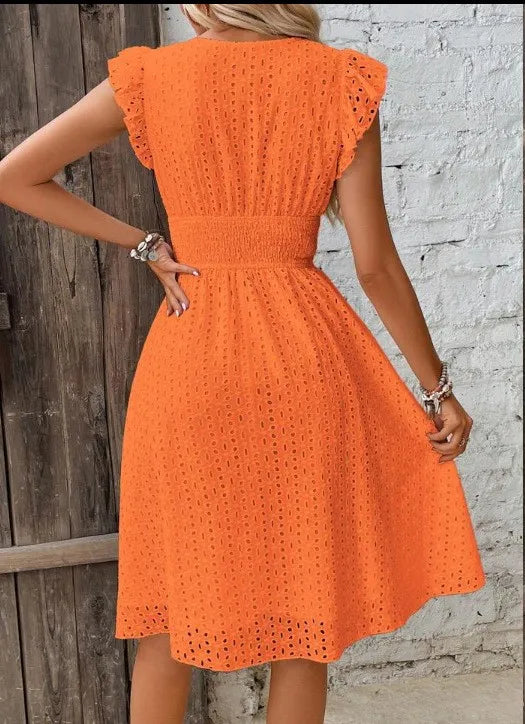 Summer Lace V-Neck Dress for Women