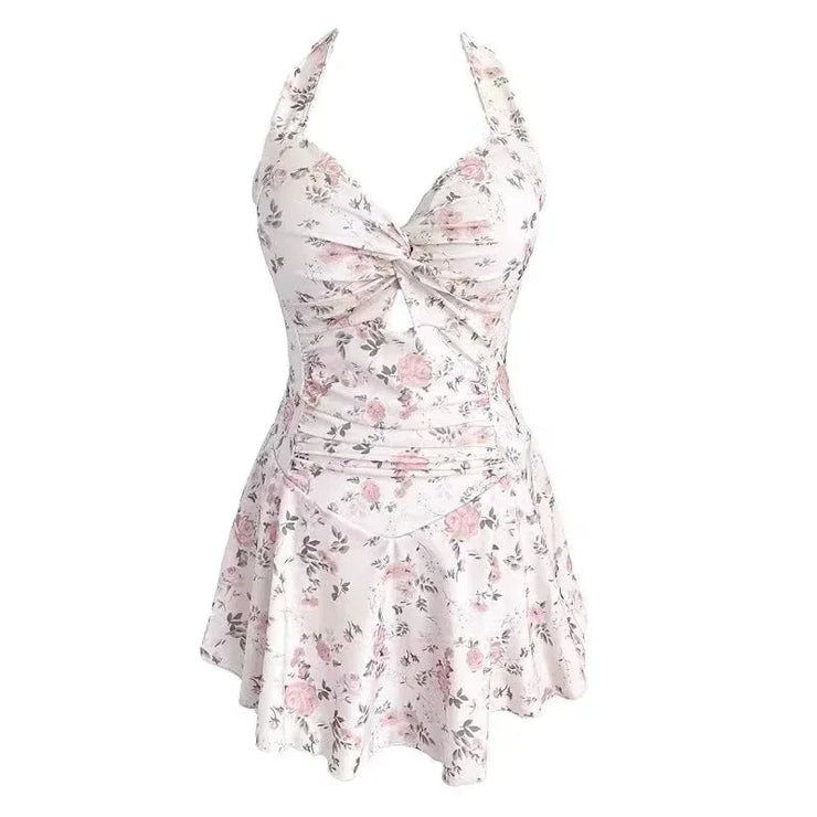 Women One-piece Beach Wear Swimsuit Beach High Waist Dress