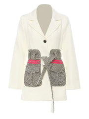 Riviera Tweed-Belted Blazer