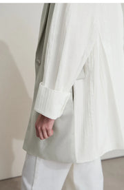 Solene Linen-Blend Textured Blazer