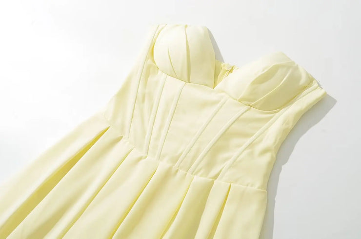 Elegant Strapless Corset Summer Dress