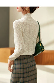 Élise Lace High-Neck Blouse