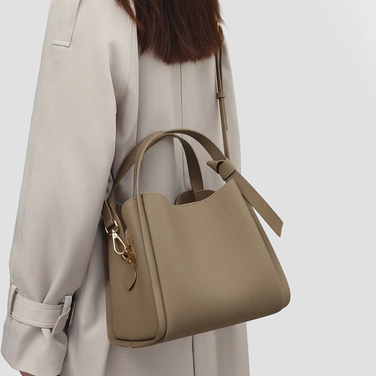 Aria Luxe Pebbled Bucket Bag