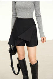 Minimalist Casual Shorts Skirts Women High Waist