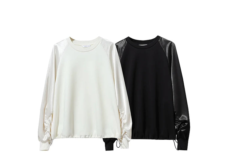 Amélie Satin Contrast Sweatshirt