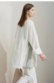 Solene Linen-Blend Textured Blazer