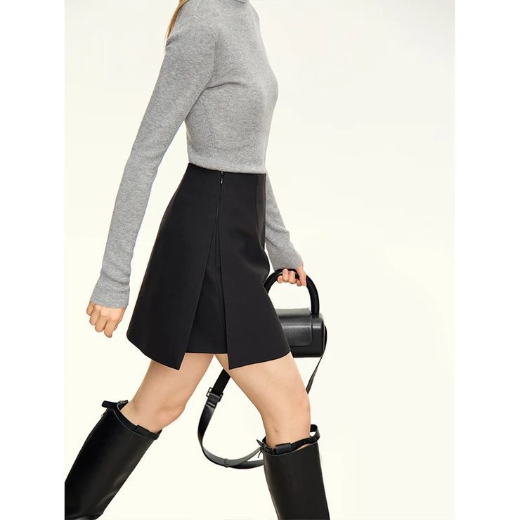 Minimalist Casual Shorts Skirts Women High Waist