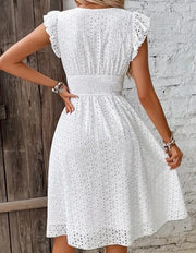Summer Lace V-Neck Dress for Women