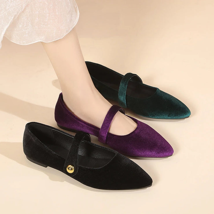 Velvet Muse Pointed Mary Janes