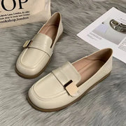 Loafers Beige Moccasins Flat Woman Footwear Luxury Leather Shoes