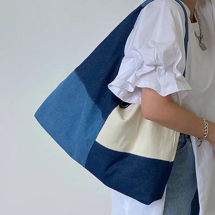 Harbor Patch Denim Hobo Tote