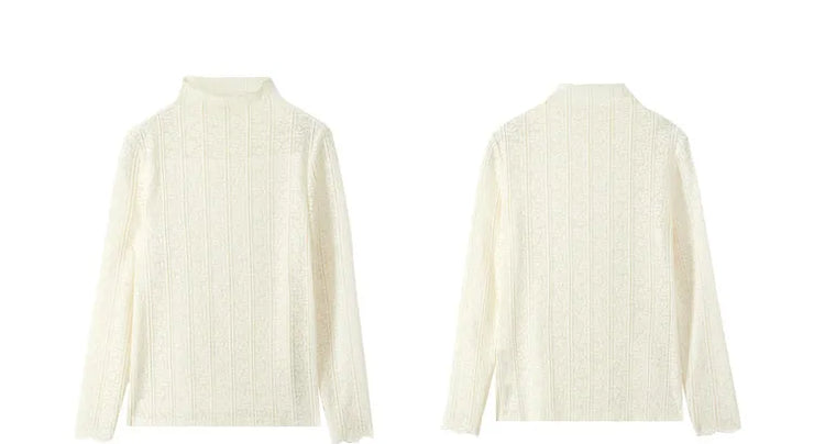 Élise Lace High-Neck Blouse