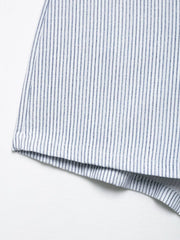 Lady Vest Skirt Shorts Set Women Casual Suits V-Neck Striped Outfits
