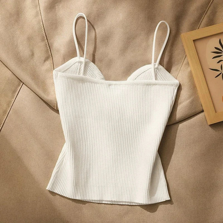 Sculpted Elegance Knit Corset Tank