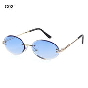 Celestia Oval Rimless Gradient Sunglasses – 12 Color Editions