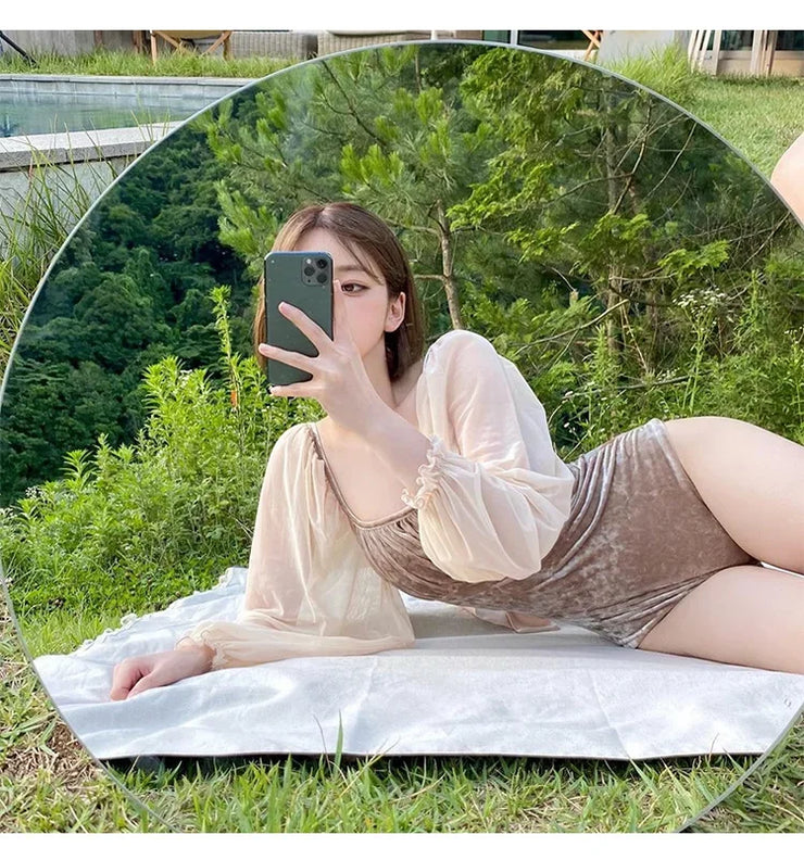 White One-Piece Velvet Backless Swimwear for Women