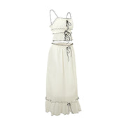Boho Coastal / Fairy Core Aesthetic 2 Piece Lace Set
